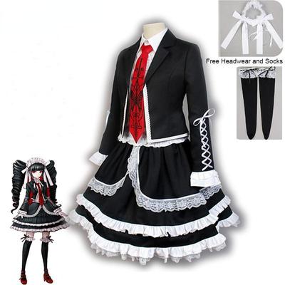 Костюм для косплея Yasuhiro Taeko, костюм Danganronpa Celestia Ludenberg, парики, женская форма Лолиты, юбка, праздничное платье на Хэллоуин