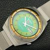AUTOMATIC VINTAGE SEIKO 5 JAPAN 7019A MENS GREEN COLOR DIAL WATCH A702105-5 R208-a702105