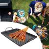 Barbecue Grill Plate Frying Pan with Handles Pizza Tray Easily Clean Basket Bakeware for Beach