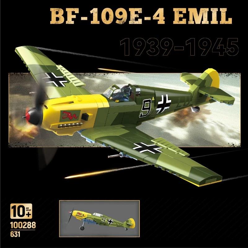 STEM Конструктор Истребитель Самолет La-7 Spitfire Як-1Б Bf-109E Самолет Технические Кирпичики Детская Игрушка подарки на день рождения