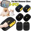 Pet Hair Removal Gloves Double-sided Cleaning Grooming Gloves Reusable Sofa Carpets Cat Dog Hair Mitts Deshedding Brush Gloves