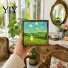 Unique Halloween Gifts for Home Ghost/Witch/Skeleton Decorative Painting, Wall Mount Square Wood Frame Solid Desktop Decorations Picture Tabletop