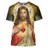 Anime God 3D Printing T-shirt Jesus Casual Streetwear Men Harajuku Fashion Camisetas Hombre O-Neck Top Tees