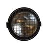 Karun Universal Headlight with Guard Vintage Motorcycle Black (Type 1 Clear Lens)
