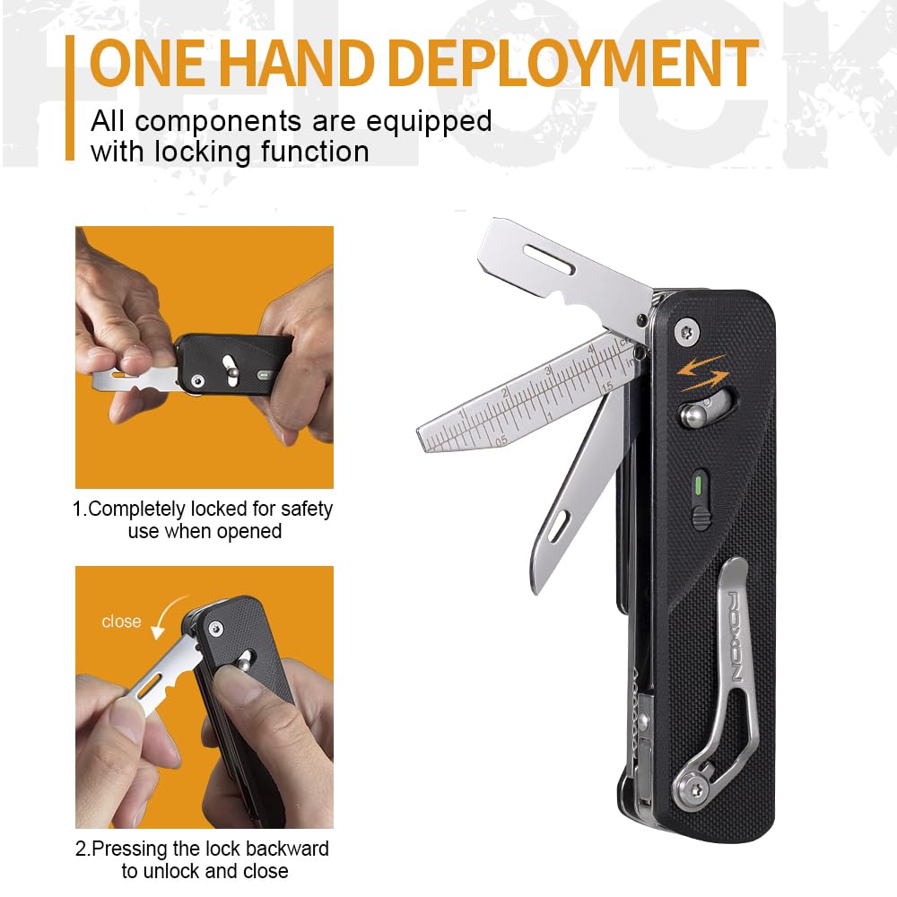 ROXON S505G Flex Scissors Modular Design Includes Fixed Big Interchangeable and Interchangeable Implements - Multi-Tool - BA01-BA17 Scissors, Blades,