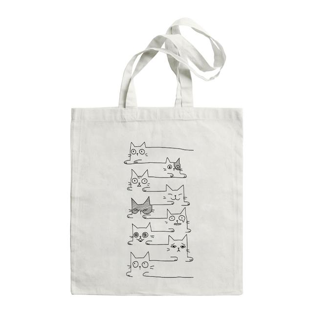 Женская сумка для покупок, милая черная забавная большая сумка с котом, складная сумка для покупок, дизайнерские сумки, сумка для покупок большой емкости с принтом