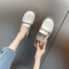 Soft Leather Little White Shoes Women's 2025 New Soft-soled Single Shoes Two Wear Doudou Shoes Women's One Pedal Loafers Comfortable Flat Bottom