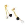 [E7751] - Gold Plated 'Dice Game' Earrings