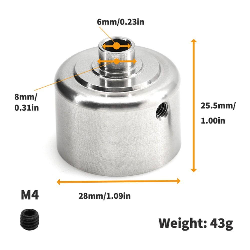 Stainless Steel RC Car Differential Housing for Tekno MT410/ET48/ET48.3/410.3 1/10 RC Car