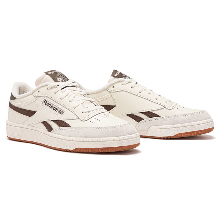 Reebok Club C Revenge Sports Casual Retro Durable Low-Top Sneakers Unisex Sneakers Beige Brown 100070018