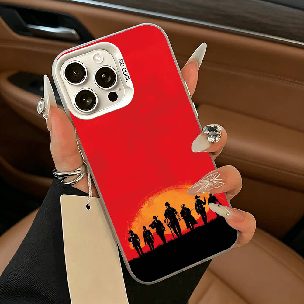 R-Красный Чехол для телефона Red Dead Redemption RDR 2 Для IPhone 17 Air 16 15 14 13 12 11 Pro Max Белый Серебристый Жесткий Чехол