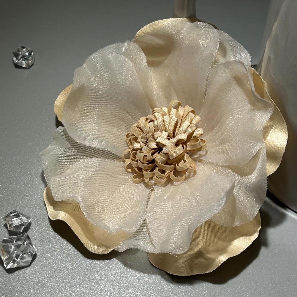 Camellia Sinensis Camellia Flower Brooch Fabric Art Flower Brooch Party Costume Decoration Woman