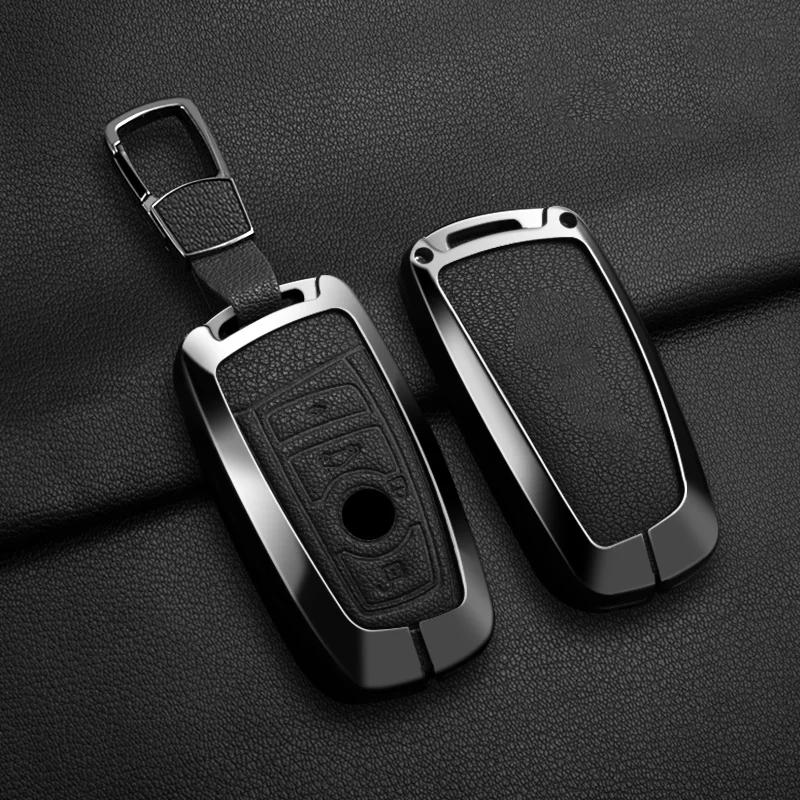 Interior Mouldings Car Zinc Alloy Key Case Cover Holder For BMW F30 F20 F10 F18 F22 F01 X3 X4 F06 F02 M3 M5 Protector Auto Keych