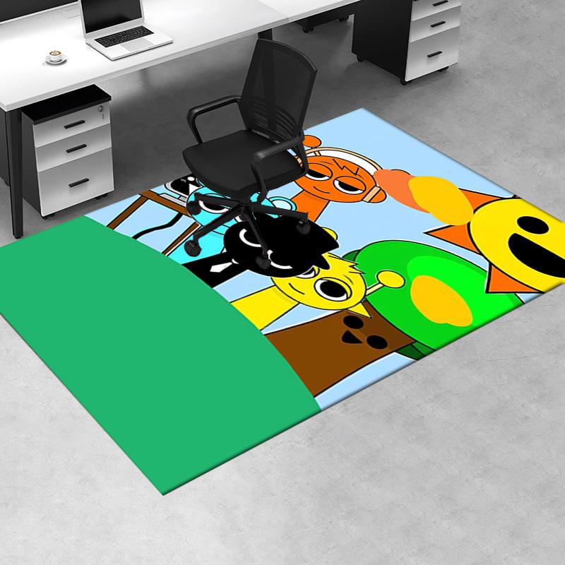 Sprunki Office Carpet Soft Polyester Entrance Carpet Washable Non slip Machine Washable Indoor Carpe