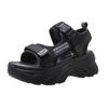 Fashion Rimocy Women's Black Chunky Sandals Summer 2024 Fashion Platform Walking Shoes Woman Thick Bottom Non Slip Beach Sandalias Mujer