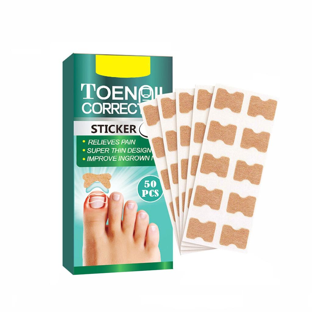 Ingrown Toenail Correction Stickers Hands And Feet Soft Nail Inlaid Nail Thickening Bright Nail Furrow Gray Nail Care Patch 50pcs