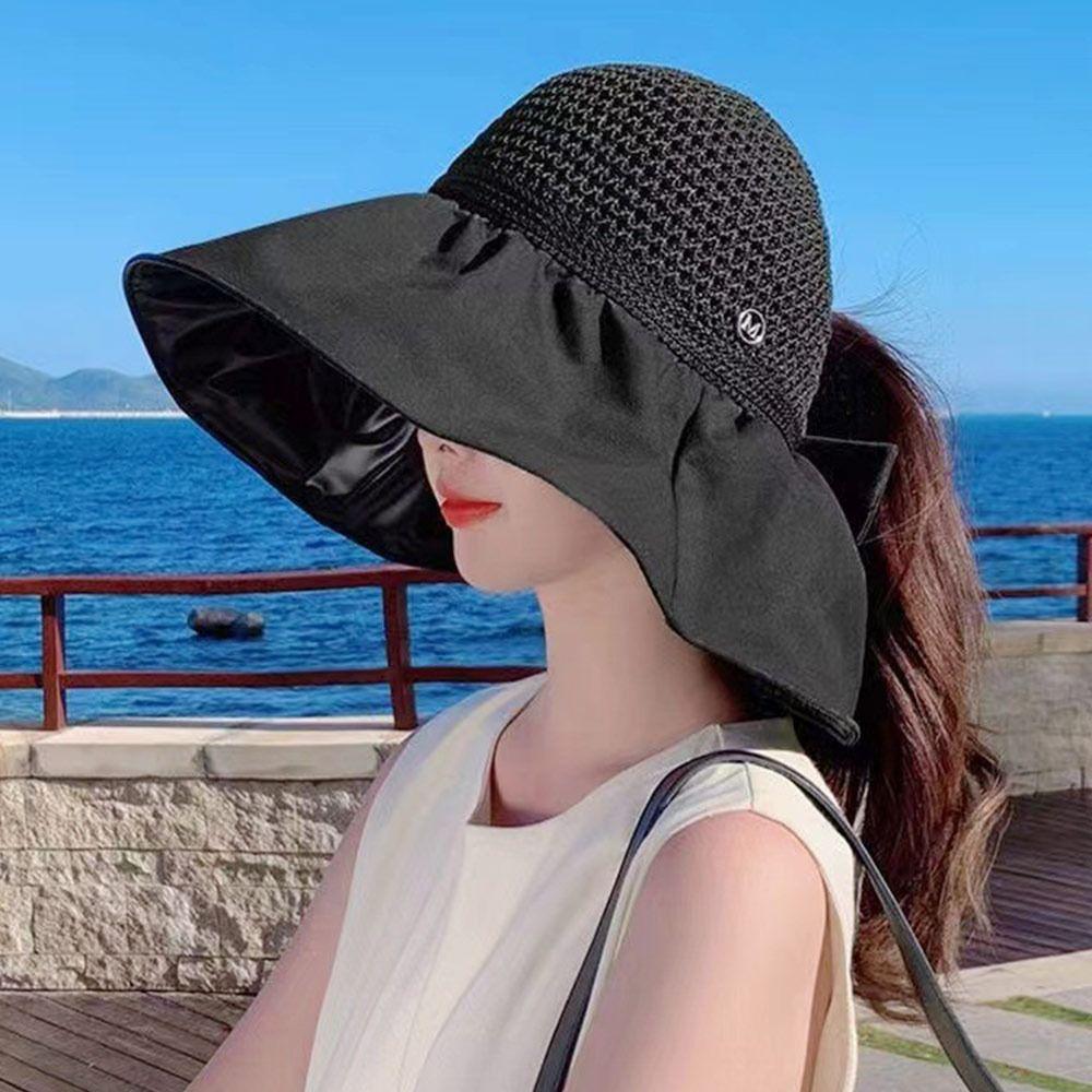 UV Protection Bucket Hat Foldable Sunshade Hat Women Sun Cap