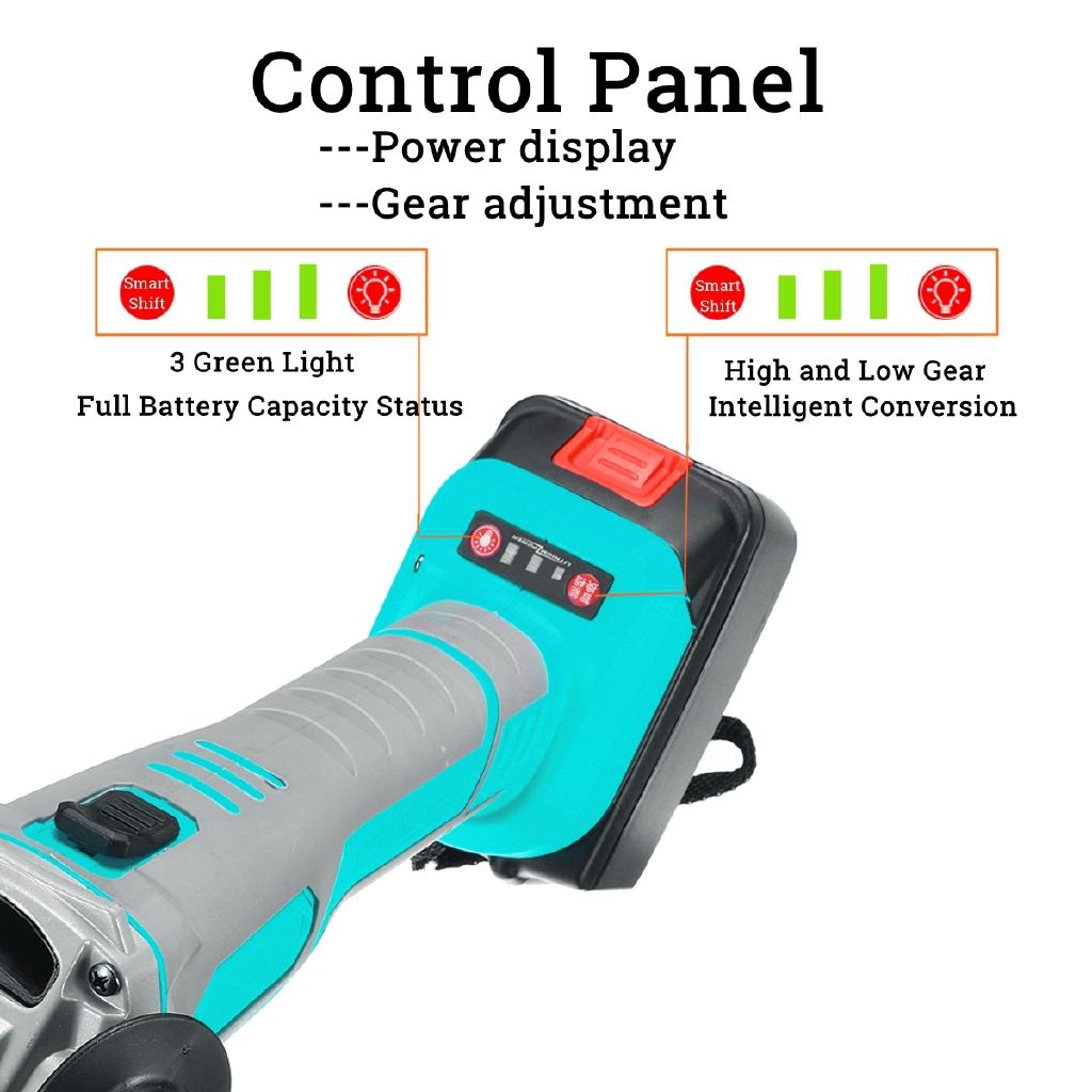 Electric Brushless Angle Grinder Polishing Machine 188VF/218VF Cordless Polisher Cutting Tool Set With 1/2 Li-ion Battery