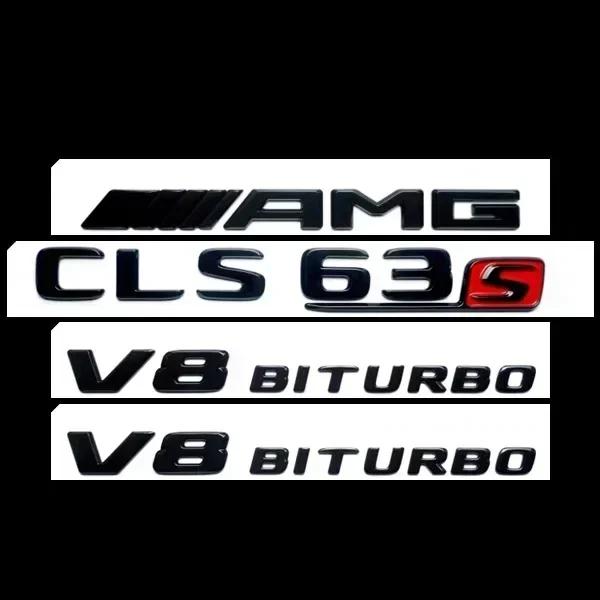 Car Sticker 4pcs/set 3D ABS Car Sticker for Mercedes-Benz CLS Class TURBO 4MATIC Modified AMG Logo CLS 53S 63S Tail Label Fender