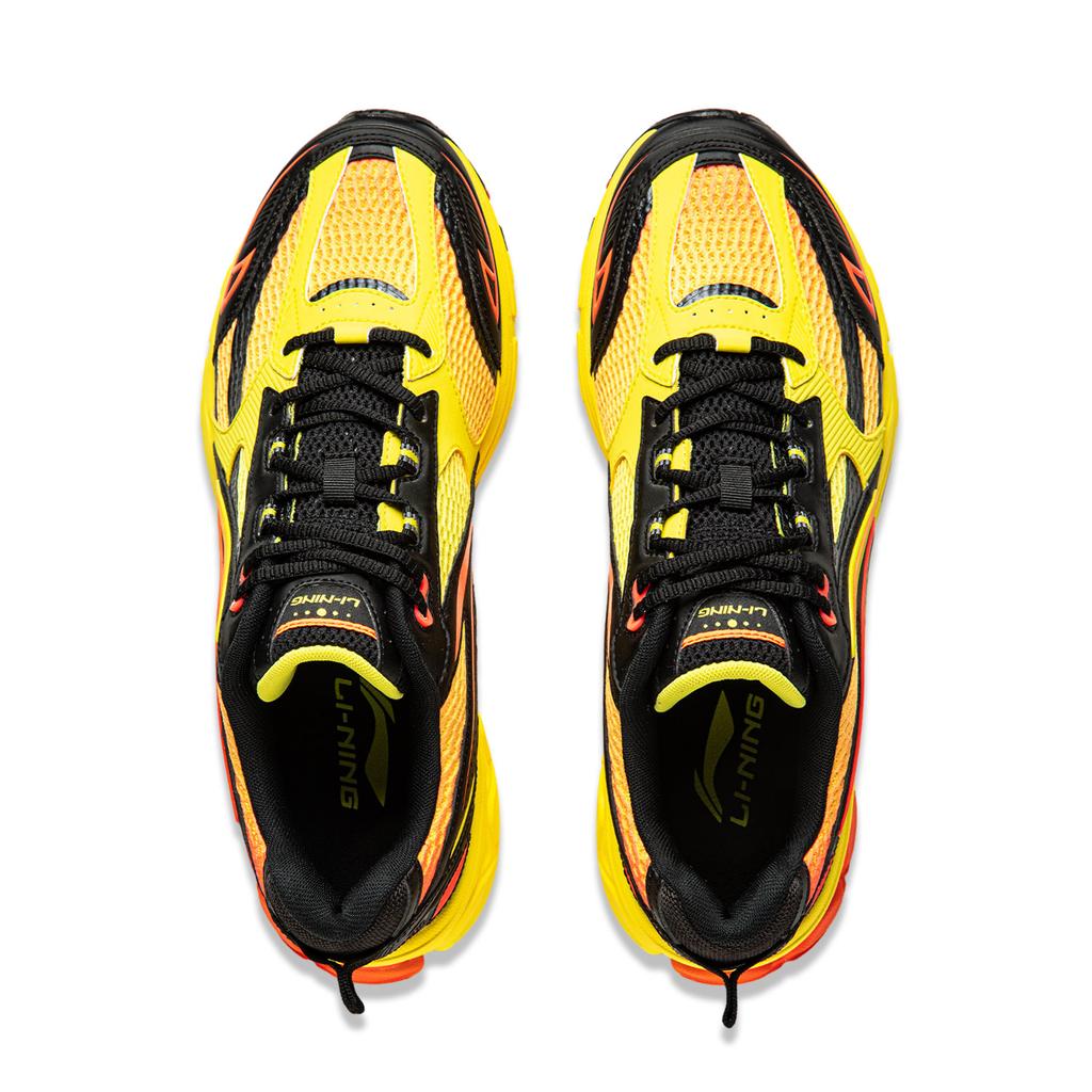 Кроссовки Li Ning Fuyiao 2.0 Classic Retro с двойной амортизацией, устойчивой поддержкой, прочные, нескользящие, с низким верхом, мужские кроссовки желто-оранжевого цвета ARXU001-8