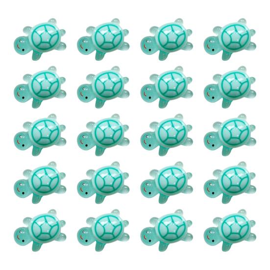 20 шт. Миниатюрная светящаяся фигурка черепахи, светящаяся в темноте, маленькая красочная модель черепахи, миниатюрная статуэтка животного из смолы, украшение, сувениры для вечеринки