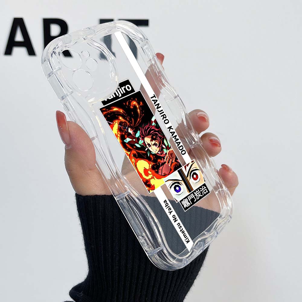 Samsung Galaxy A25 for iPhone 15 Xiaomi Poco X6 Redmi Note 12 Huawei Honor 90 Phone Cases NY2 Anime Demon Slayer Exclusive Cream Pattern Soft Case