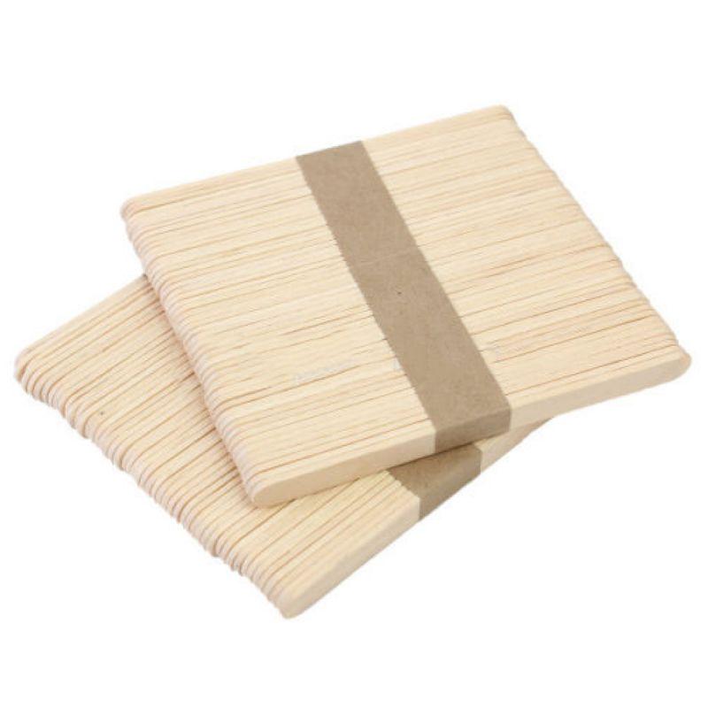 100x одноразовый восковой шпатель, деревянный шпатель для удаления волос на теле, депрессор для языка