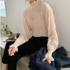 Women's Fashion Casual Spring Autumn Solid Color Print Long Sleeve Half Turtleneck Blouses & Shirts