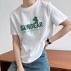 Мужская и женская одна и та же летняя модная брендовая белая футболка с короткими рукавами, простой универсальный топ с короткими рукавами для пары с принтом