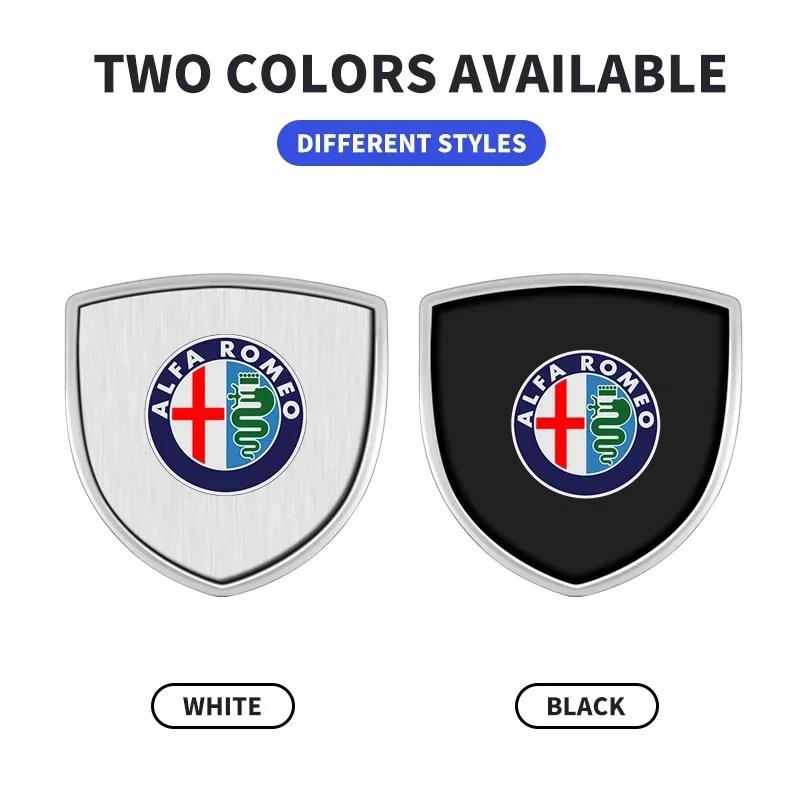 1/2pcs Car Styling 3D Metal Emblem Body Window Sticker Decal For Alfa Romeo Giulietta GT 159 147 156 Brera Giulia Stelvio