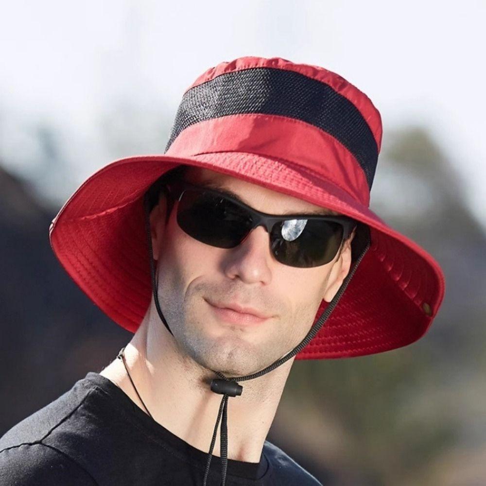 Adjustable Fisherman Hat Big Eaf Mountaineering Hat Portable Sunshade Hats Unisex