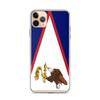 Coque iPhone - Drapeau Samoa Américaines - iPhone 11 Pro Max - Souple - Multicolore - Vertical