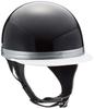 Bike Parts Center Helmet Half Cork Half Three Button Black Free Size Circumference 701009 (Head 57cm~60cm)