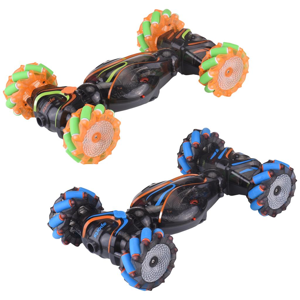 Машина на радиоуправлении, 2,4 ГГц 4WD Трюковая машина с управлением жестами и функцией распыления, подсветкой и музыкой, вращение на 360°