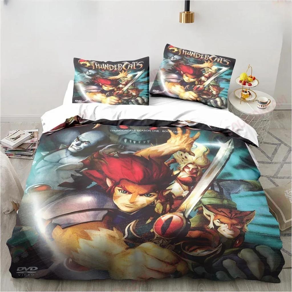 Картонный Набор Постельного Белья Thundercats Король Шет Твин Двуспальный Детский Набор Постельного Белья Микрофибра Или Полиэстер Мягкий с Мягкой Тканью Комплект Пододеяльника Домашний Текстиль