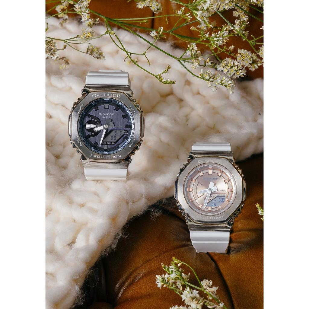 Casio Men's G-Shock Watch PRECIOUS HEART SELECTION Metal Covered GM-2100WS-7AJF White Domestic Model