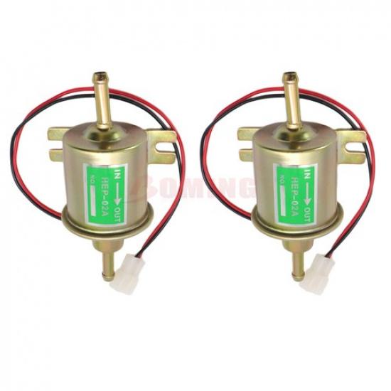 2PCS For Gas Diesel HEP-02A 12V Universal Inline Low Pressure Electric Fuel Pump