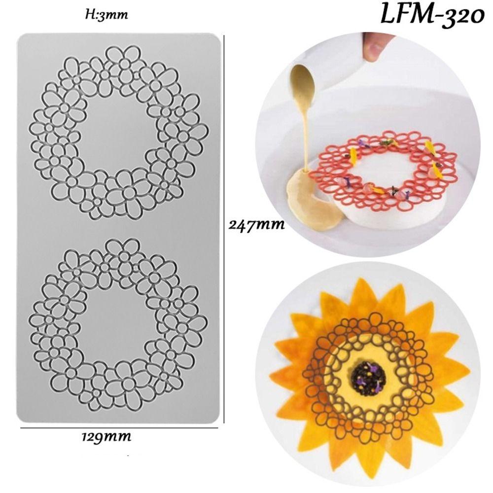 Украшение бордюра Украшение торта Форма для мастики Силиконовая форма Кружевная подложка Листья Венок Кружевная форма для торта