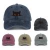 Sweet Cartoon Baseball Hat Peaked Cap Cotton Baseball Cap Simple Cat Print Baseball Cap  Outdoor