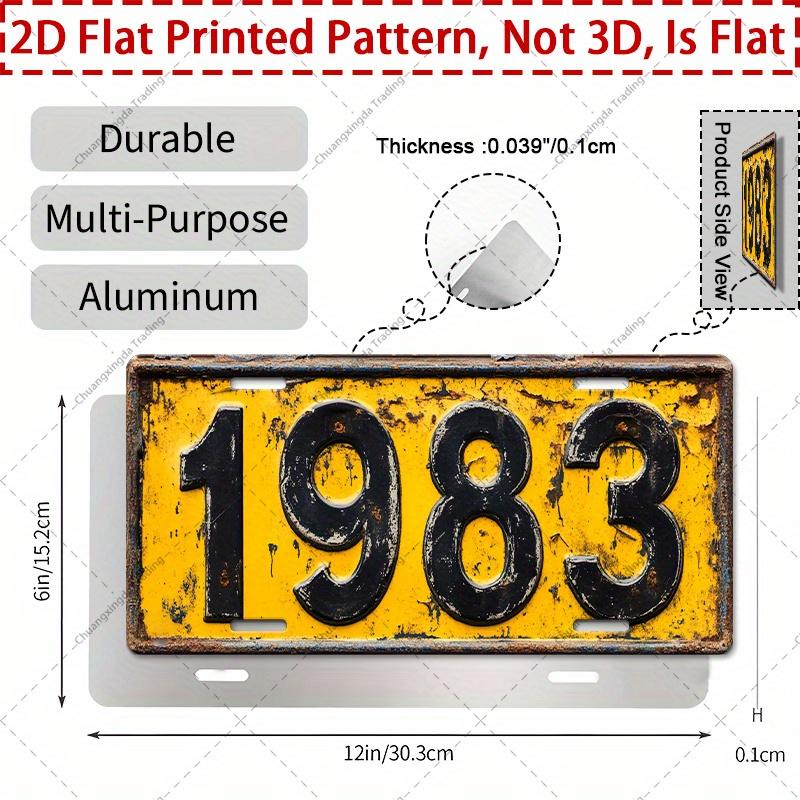 D Flat D Flat Print pc Vintage Metal Aluminum Sign Decorative Signs And Plaques (X) Suitable for Cars Wall