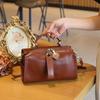 Genuine Leather Women's Bag New Fashionable Top Vegetable Tanned Cowhide Shoulder Bag Korean Style Versatile Hand Crossbody Bag