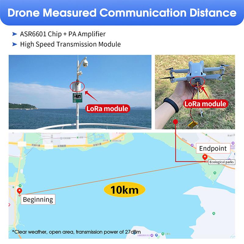 LoRa ASR6601 SOC -138дБм Сбор данных 27дБм 915/868/433МГц Низкое энергопотребление 10 км Дальность действия UART PCBA LoRaWAN IoT Беспроводной модуль