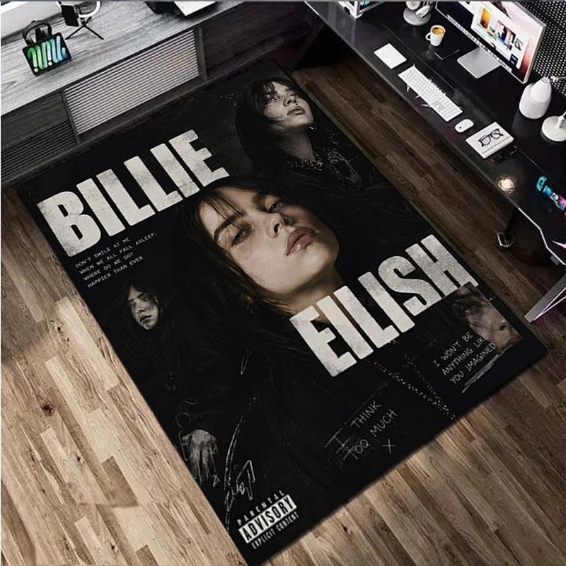 Billie Eilish Album Rug Carpet Office Decorative Carpet For Living Room Bedroom Door Mat Floor Rug Computer Chair Area Rug