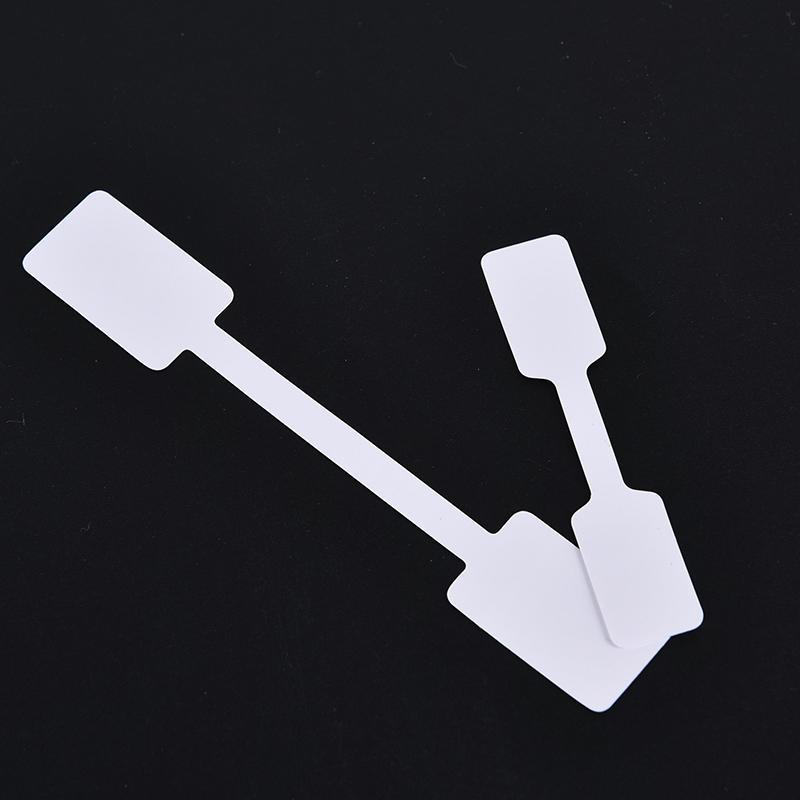 100Pcs White Price Label Tags With Hanging String Jewelry Stationery Shoes Cloth