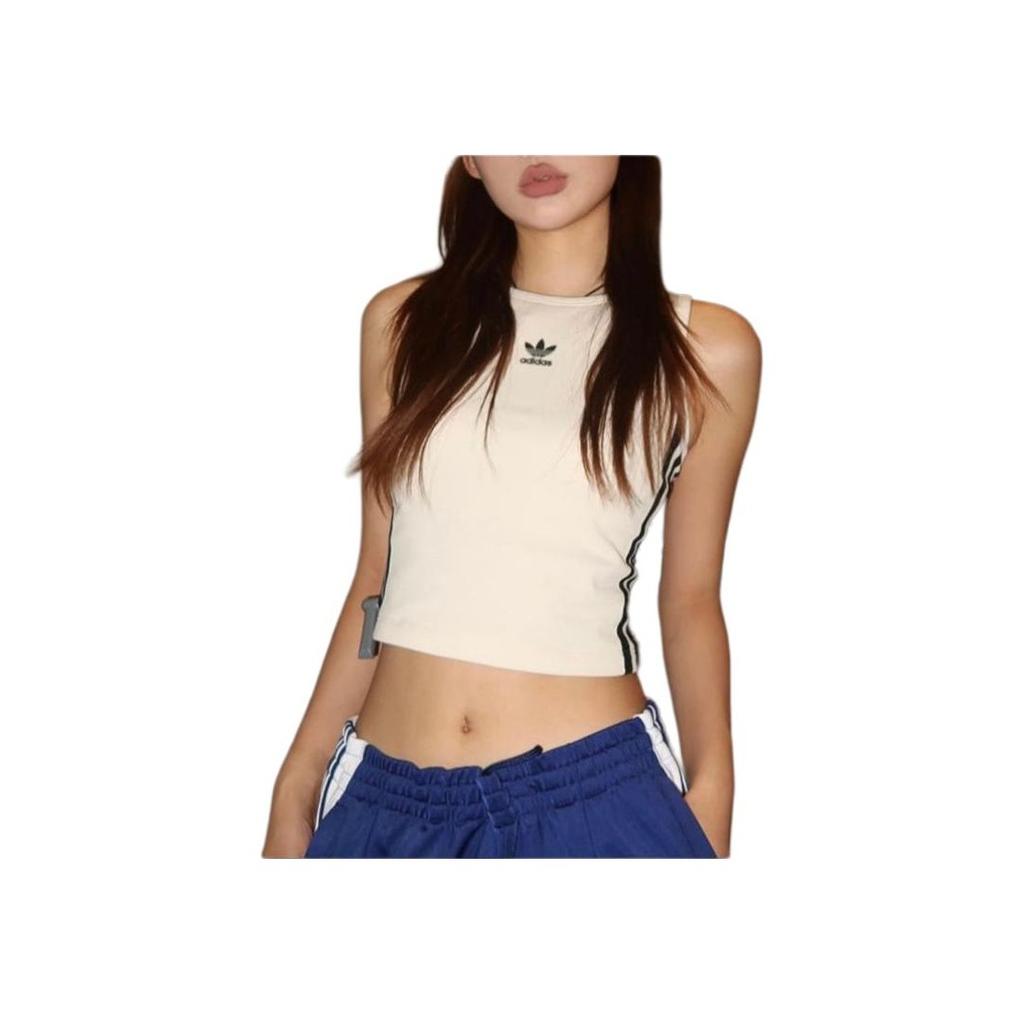 Adidas Оригинальные женские топы с 3 полосками, утепленные, Wonder-White JI6861