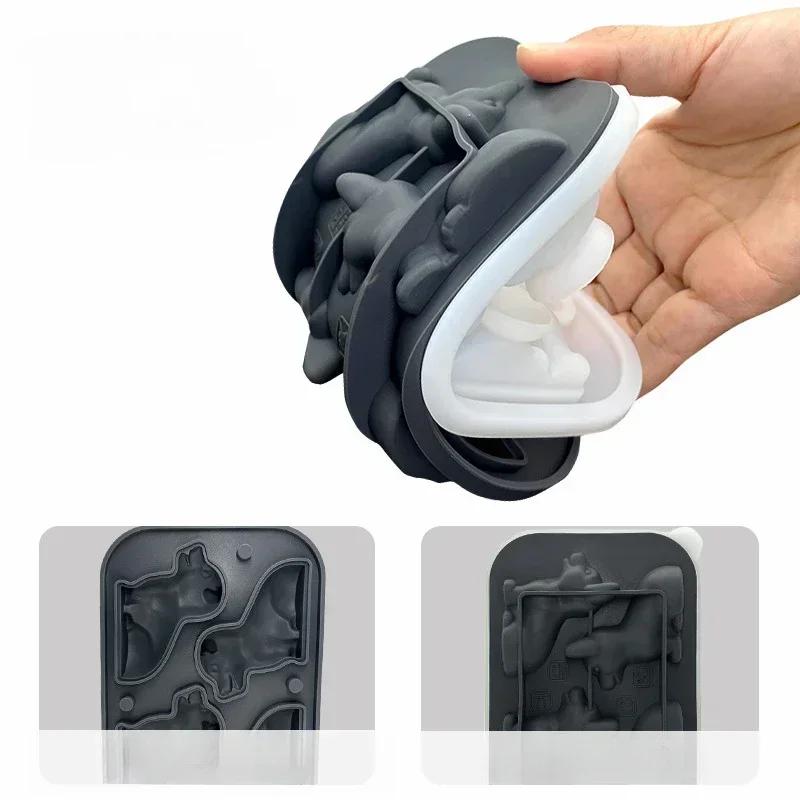 1-10PCS Dog Ice Lattice Mould Dachshund Ice Cube Tray Large Silicone Ice Cube Mould Large Ice Cube Mould Whisky Cocktail Ice Box