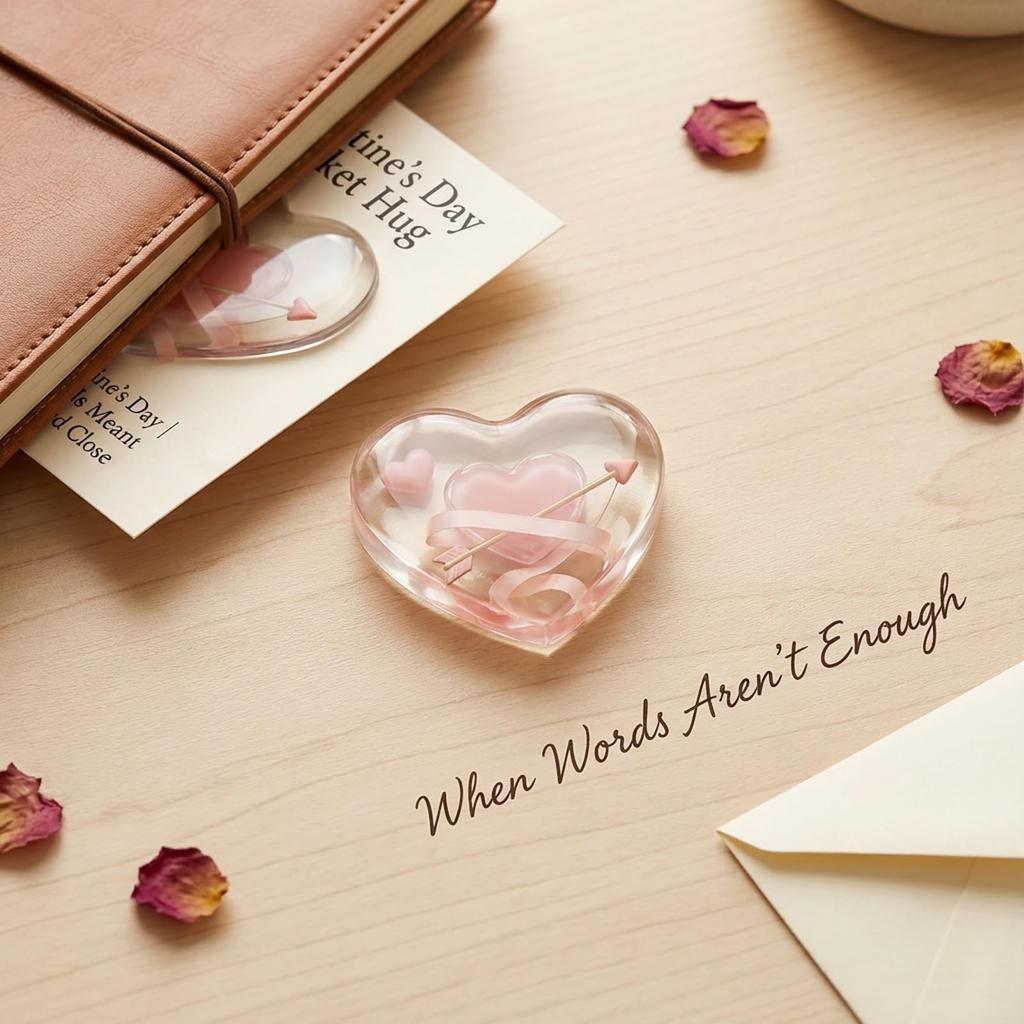 Valentine’s Day Pocket Hug — A Small Reminder Of Love, Valentine Little Pocket Heart Hug Cards, Inspirational Relationship Gift,