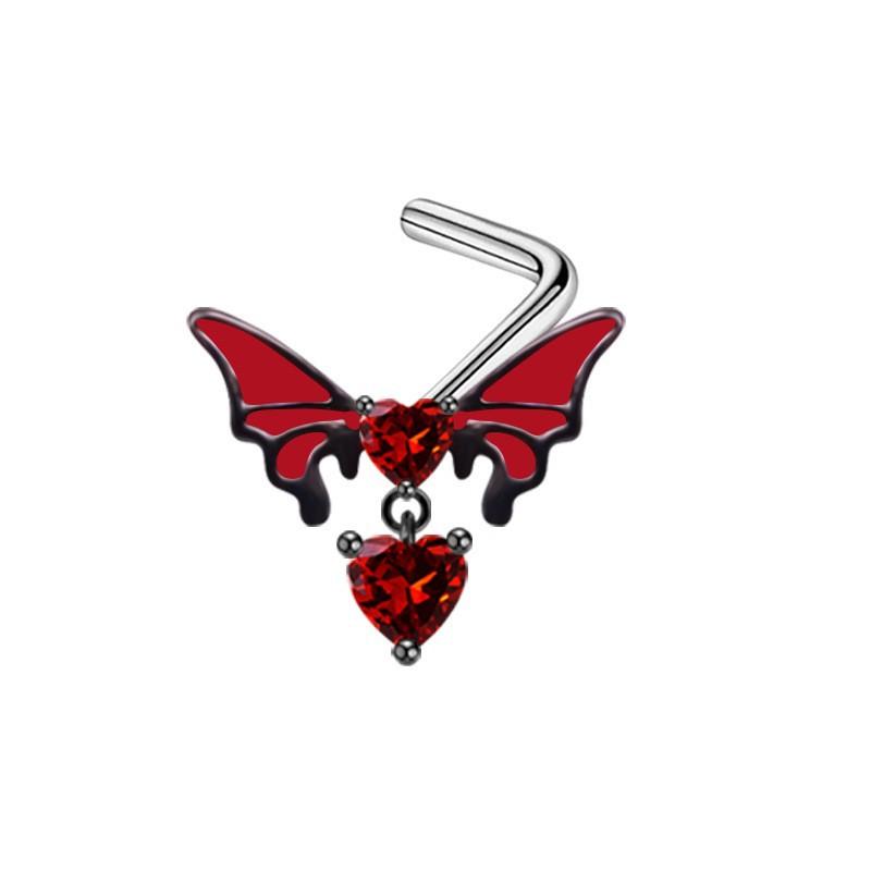 Red Bat Navel Lip Nipple Belly Piercing Jewelry Ear Studs Nose Rings Belly Button Rings