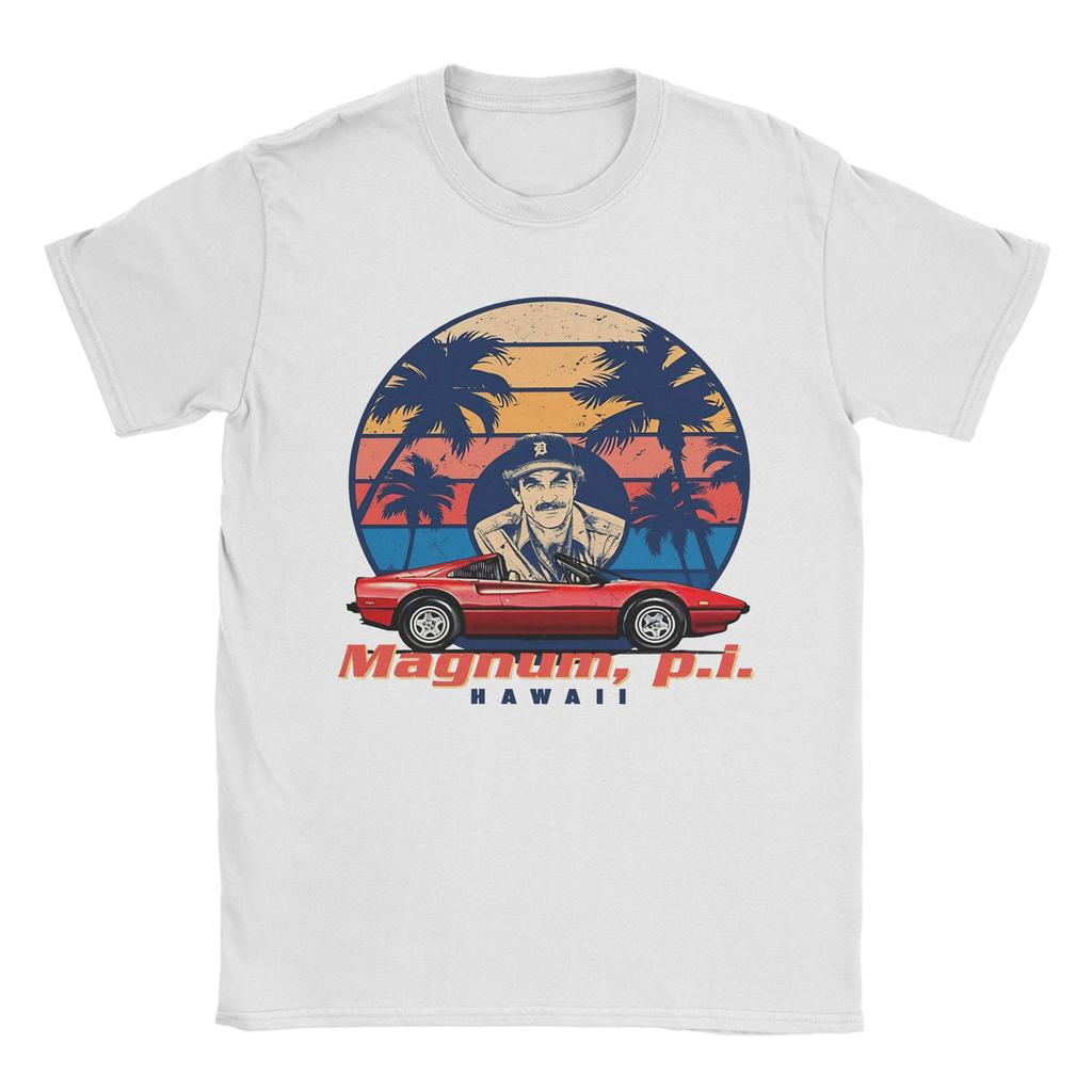 Уникальная футболка Magnum PI для унисекс, с круглым вырезом, из чистого хлопка, с коротким рукавом, одежда больших размеров