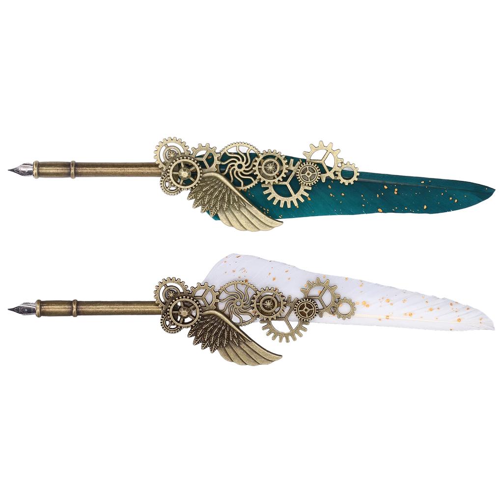  Ручка в европейском стиле, британский ретро-стиль, золотая ручка из нержавеющей стали, деловая ручка с резьбой 